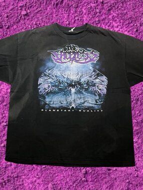2008 The Faceless Band Album T-Shirt 2XL Planetary Duality Deathcore Metal Y2K
